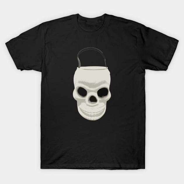 Halloween Skull Bucket T-Shirt by AlwaysHalloweenShop